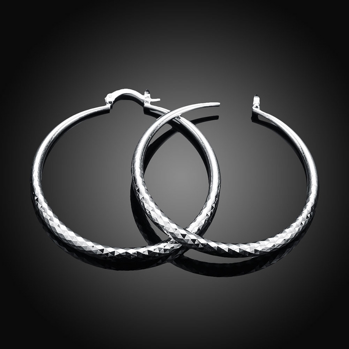 Tonya | Classic Retro Silver Long Earrings