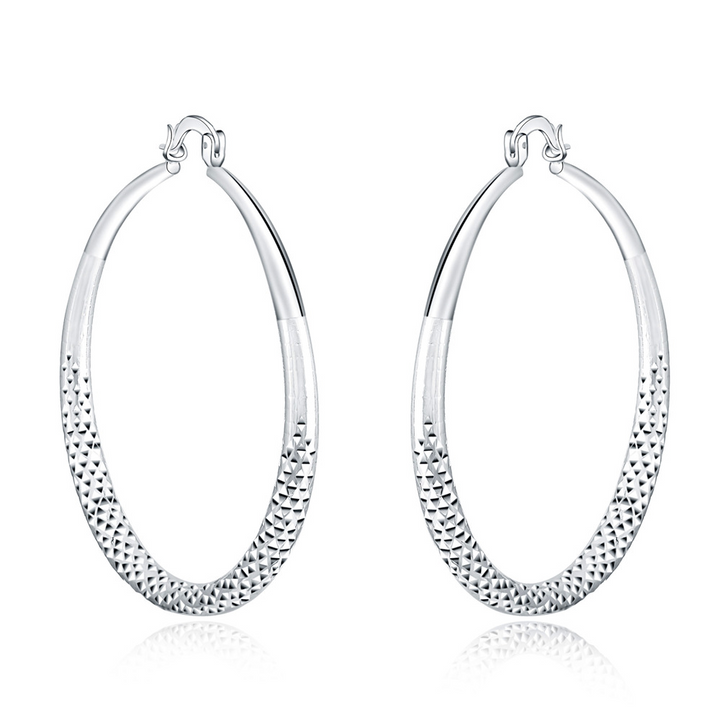 Tonya | Classic Retro Silver Long Earrings