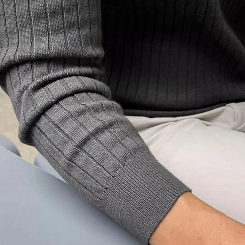 Theo | Ribbed Henley Jumper