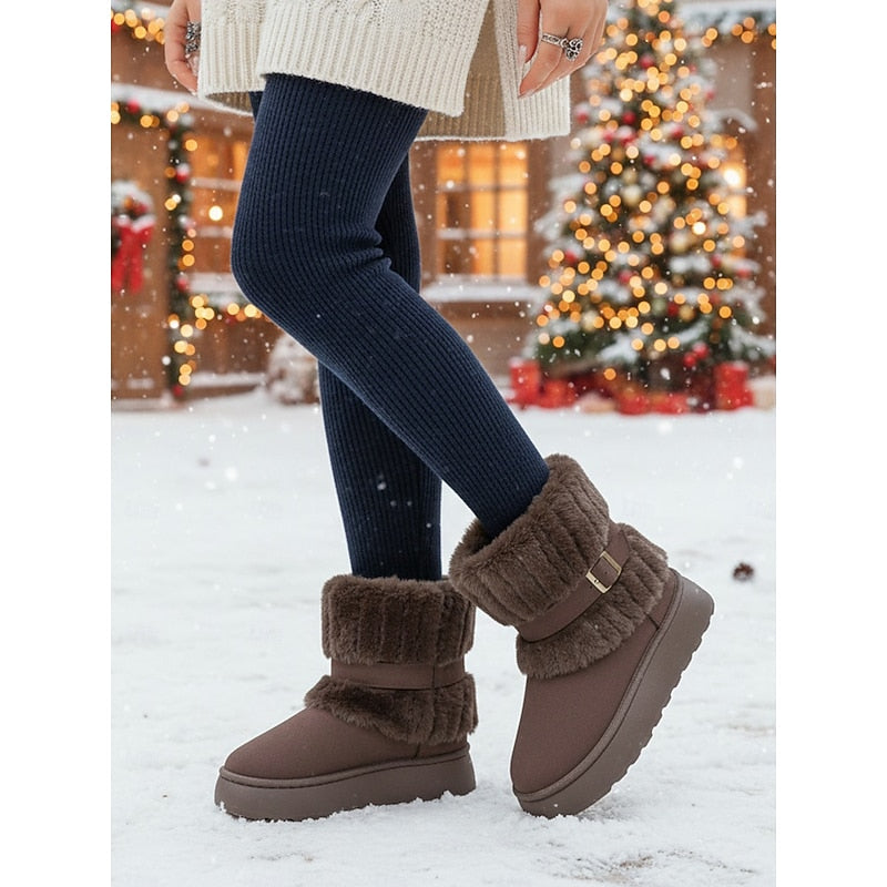 Cecily | Cozy Fur-Trimmed Snow Boots