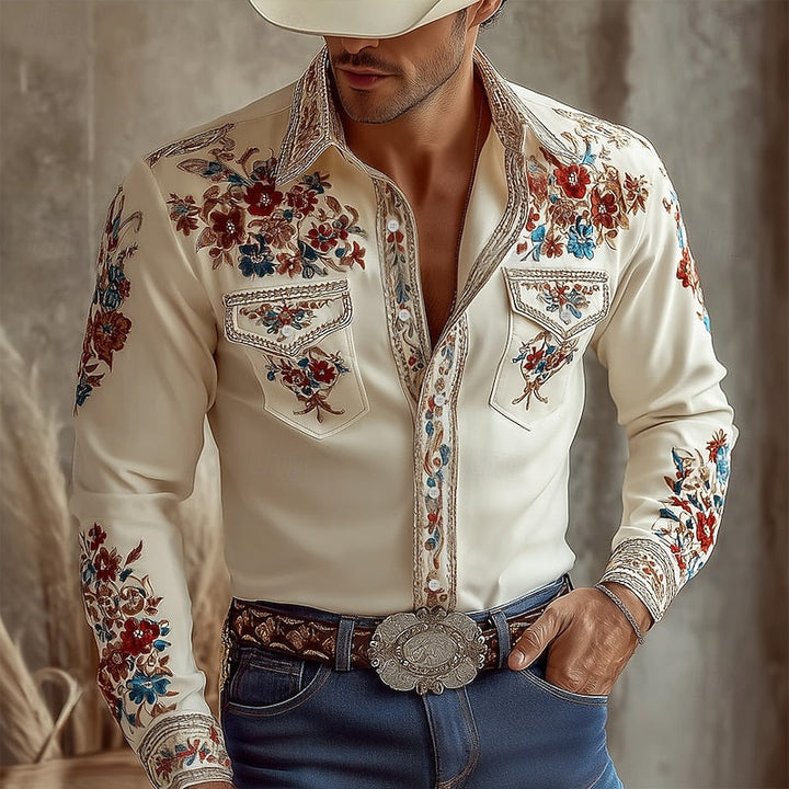 Austin | Embroidered Western Shirt