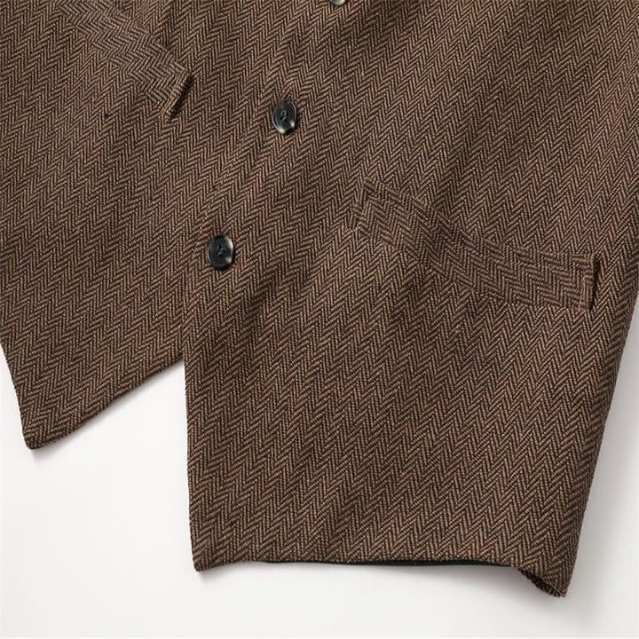 Gerard | Herringbone Tailored Waistcoat