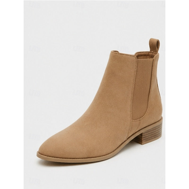 Vivienne | Pointed-Toe Block Heel Ankle Boots