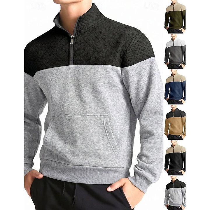 Braxton | Textured Quarter-Zip Sweatshirt