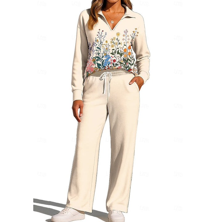 Eliana | Floral Collared Two-Piece Set