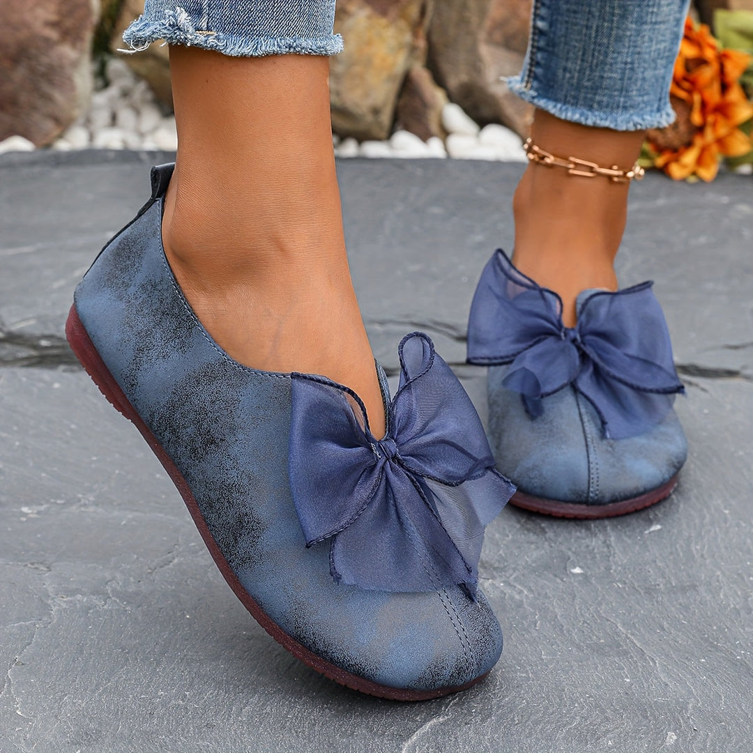 Cecilia | Bow-Accent Slip-On Flats