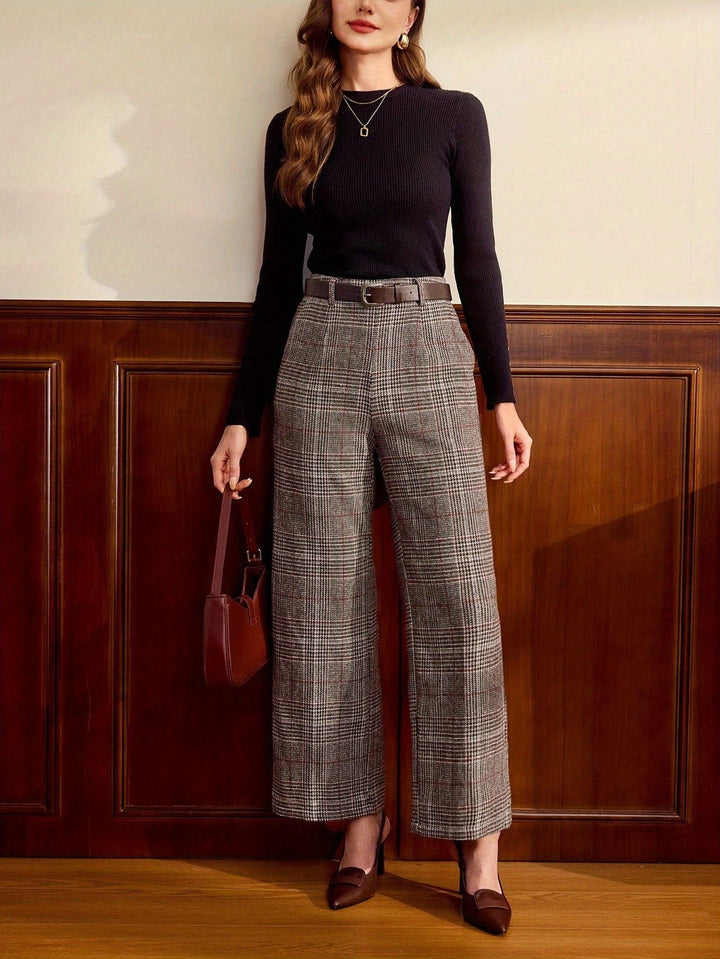 Lydia | Tailored Checked Trousers