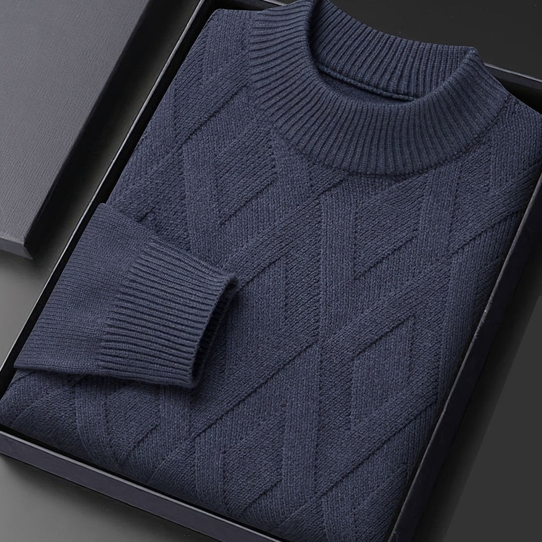 Ellis | Textured Mock-Neck Jumper