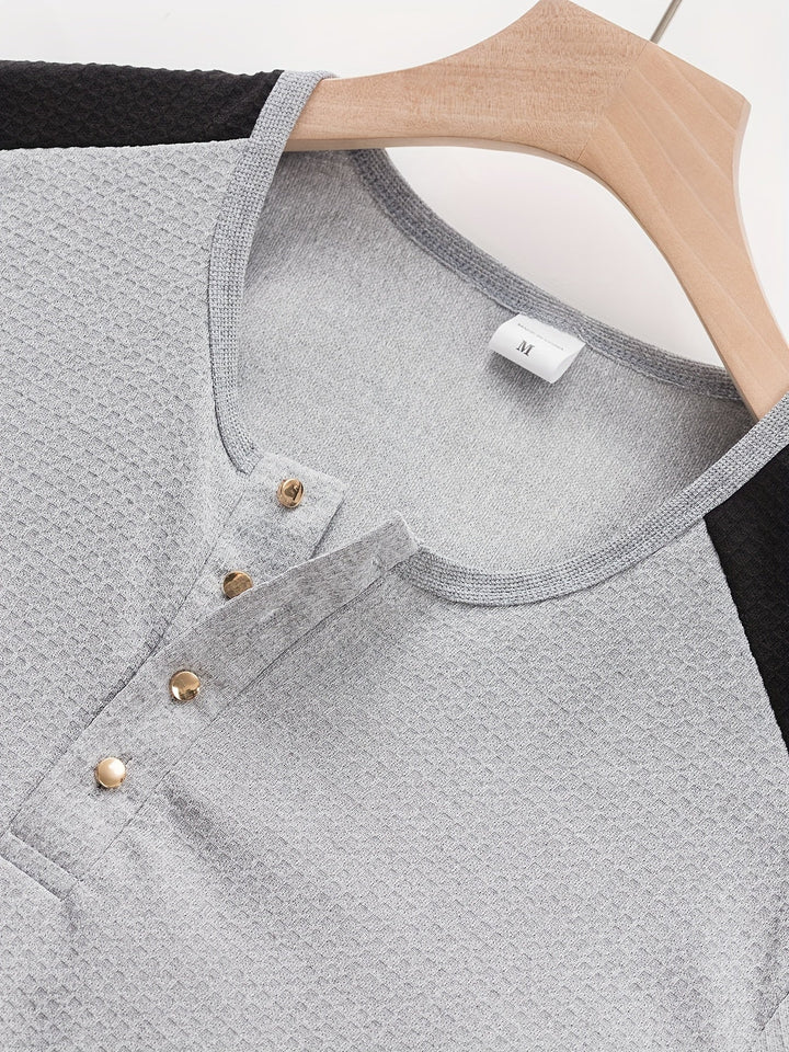 Curtis | Textured Long-Sleeve Henley