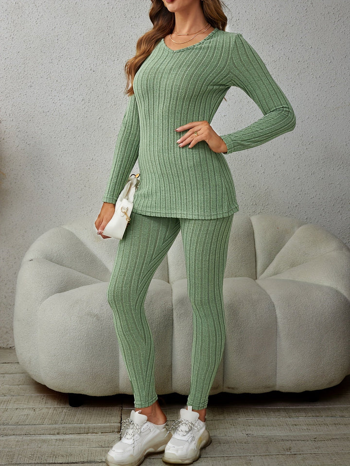 Delphina | Relaxed Ribbed Two-Piece Set