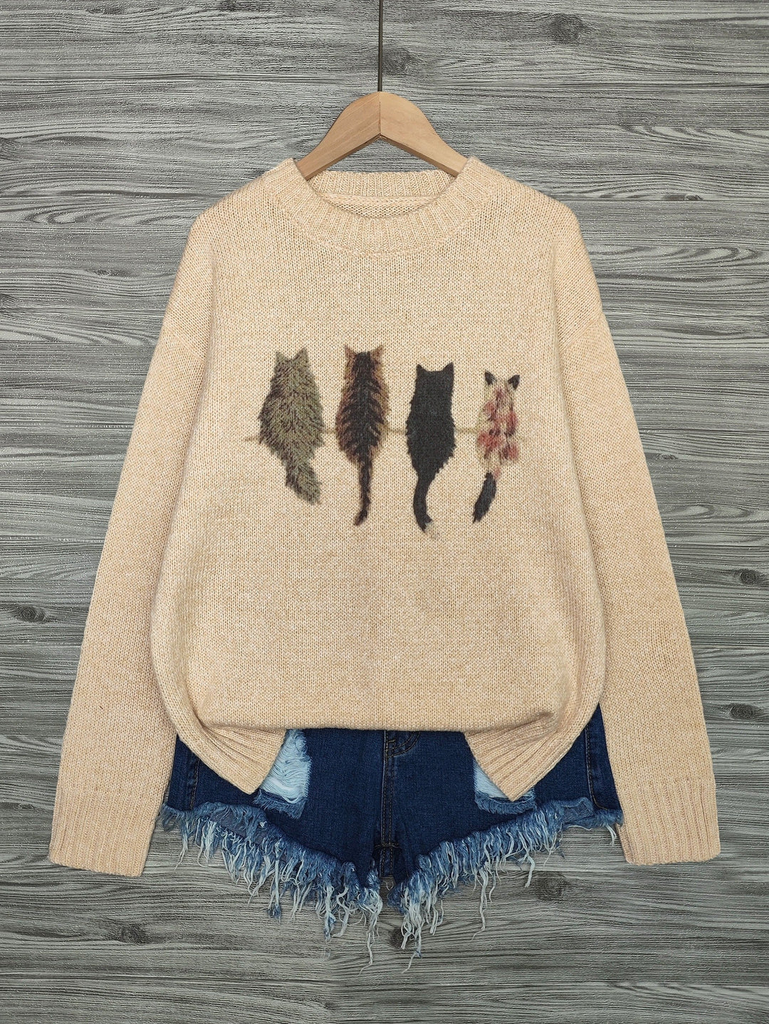 Tamara | Cozy Cat-Print Jumper