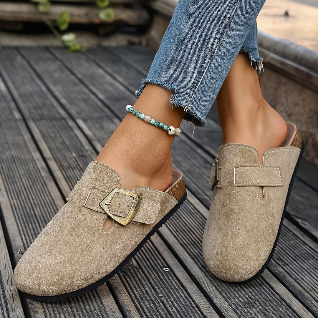 Winona | Buckle-Detail Slip-On Mules