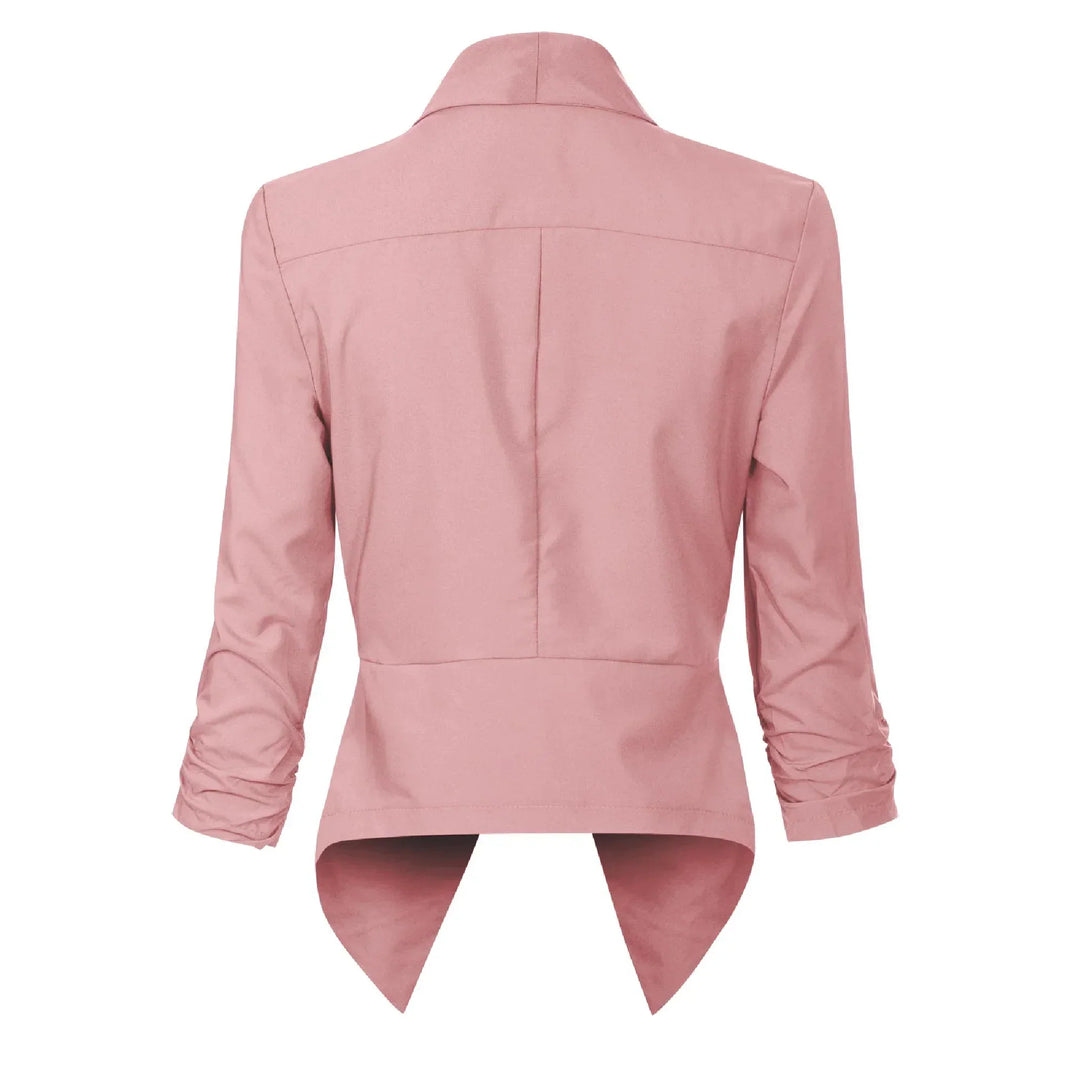 Penelope | Open-Front Draped Blazer