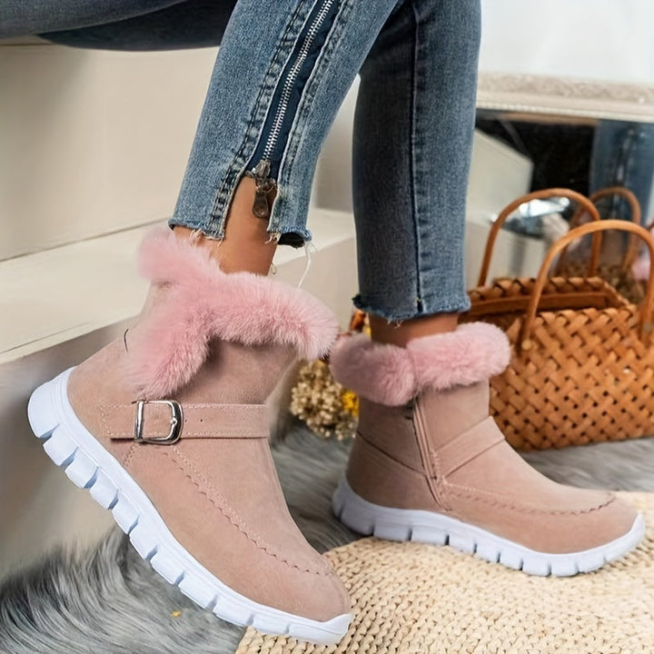 Nora | Cozy Plush-Trimmed Winter Boots