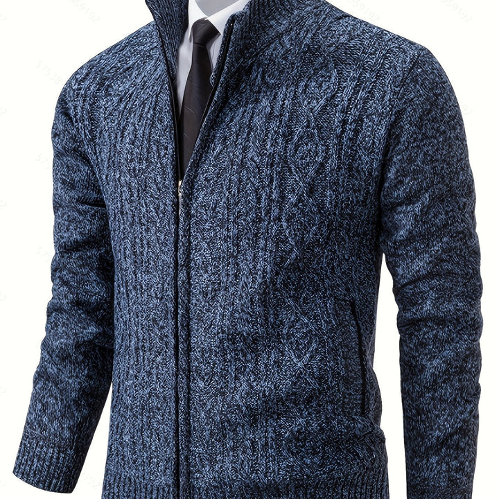 Walter | Textured Full-Zip Cardigan