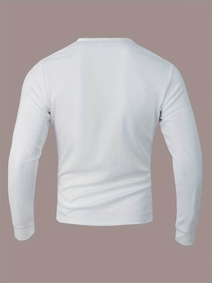Curtis | Textured Long-Sleeve Henley