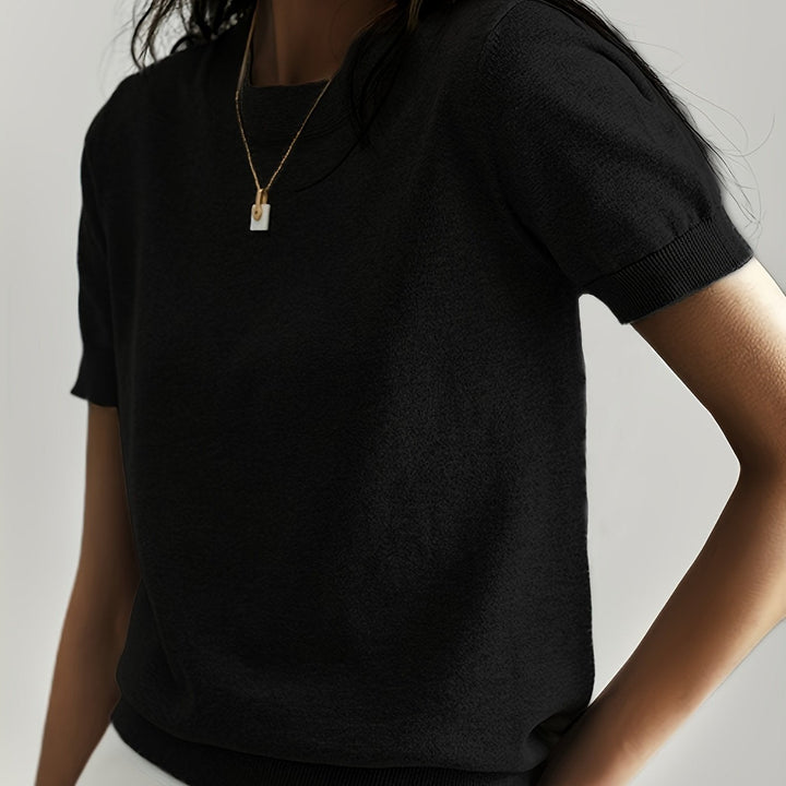 Harriet | Fine-Knit Short Sleeve Jumper