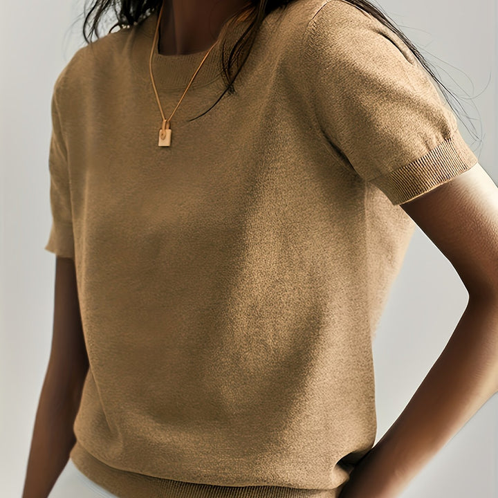 Harriet | Fine-Knit Short Sleeve Jumper