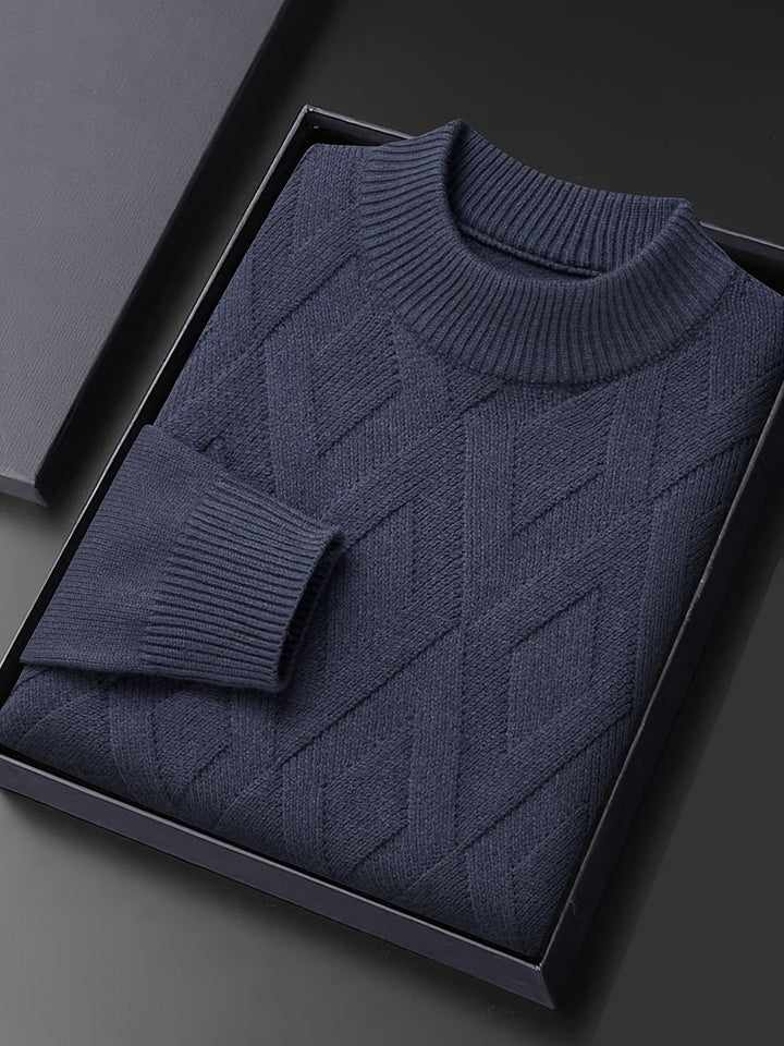 Ellis | Textured Mock-Neck Jumper