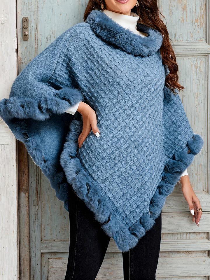 Willow | Cozy Fur-Trim Poncho