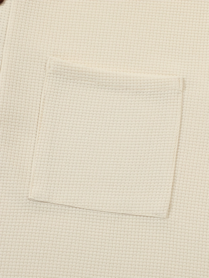 Jonathan | Textured Long Sleeve Henley Shirt