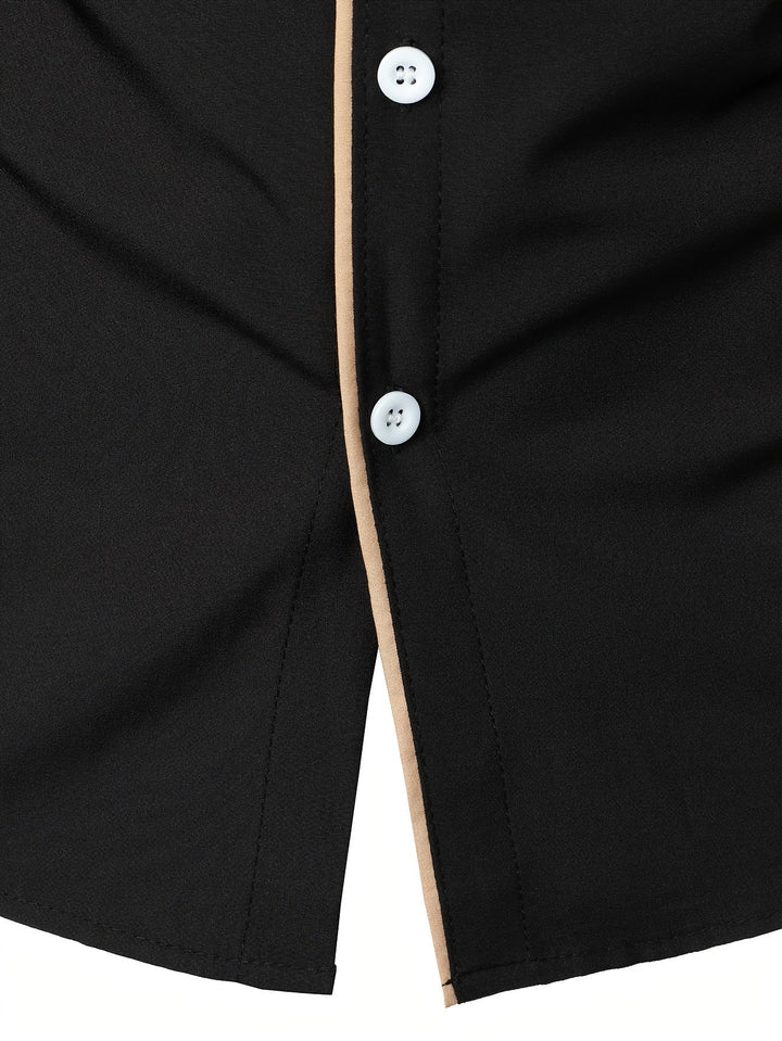 Lucille | Contrast-Trim Long Sleeve Shirt