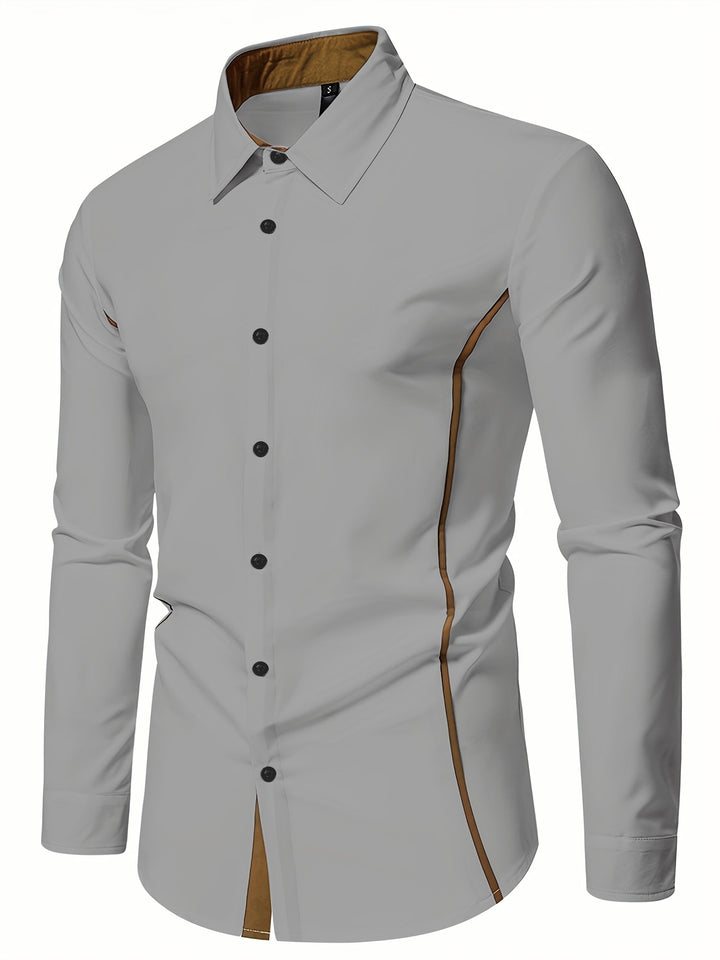 Graham | Contrast-Trim Slim Shirt