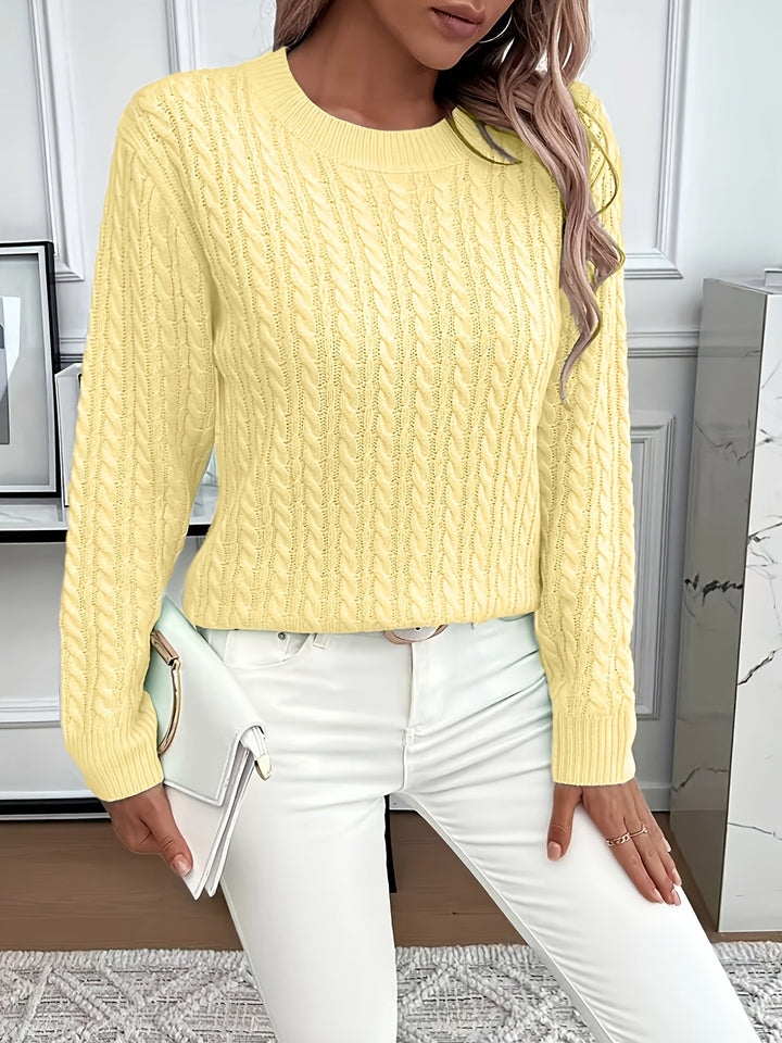 Faye | Cable-Knit Round Neck Jumper