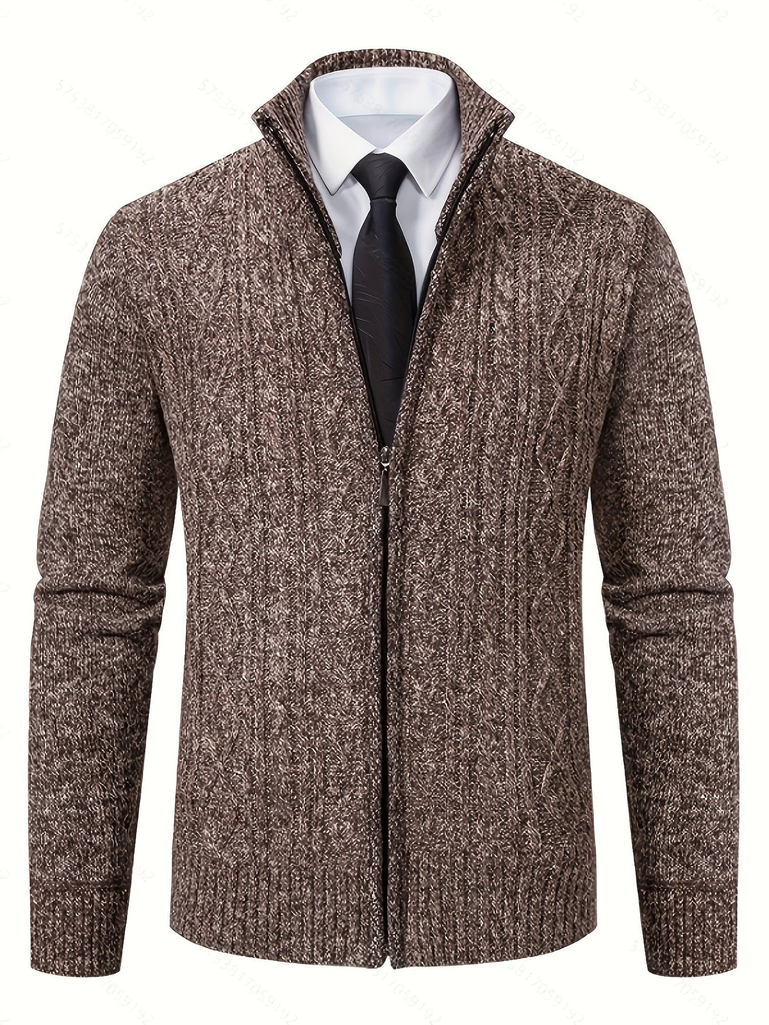 Walter | Textured Full-Zip Cardigan