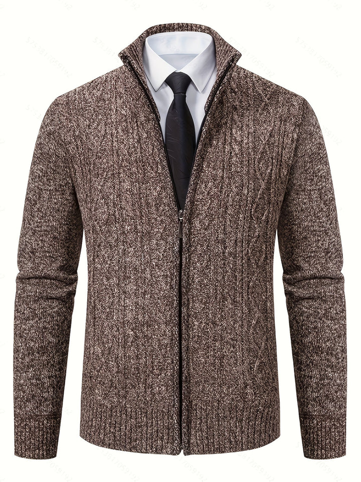 Walter | Textured Full-Zip Cardigan