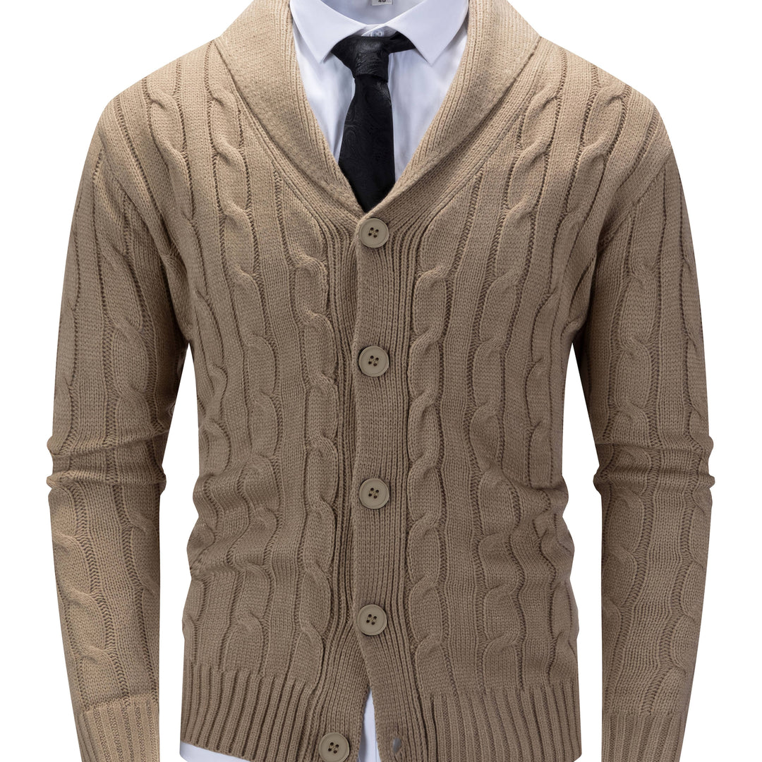 Walter | Shawl Collar Cable Knit Cardigan