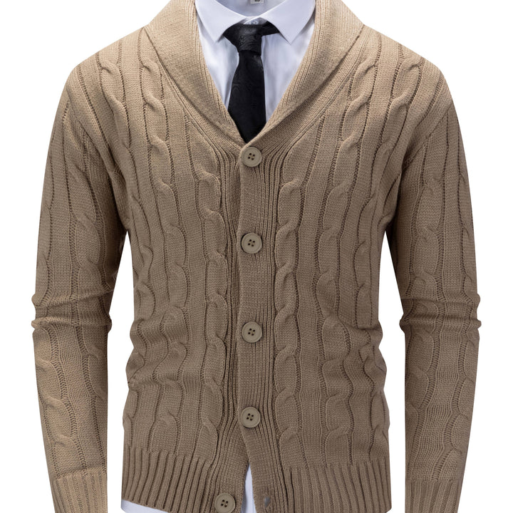 Walter | Shawl Collar Cable Knit Cardigan
