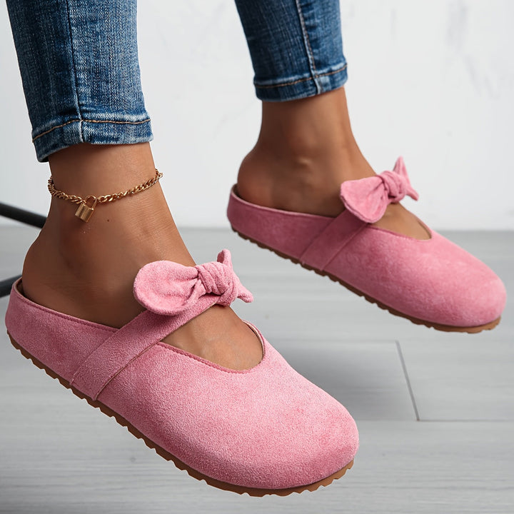 Whitney | Soft Bow Slip-On Mules