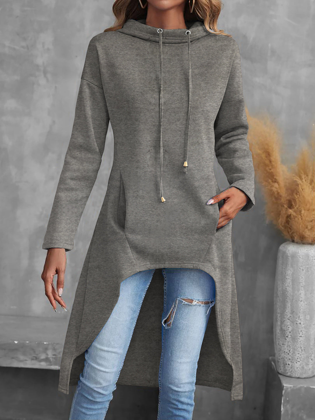 Tabitha | High-Low Drawstring Hoodie