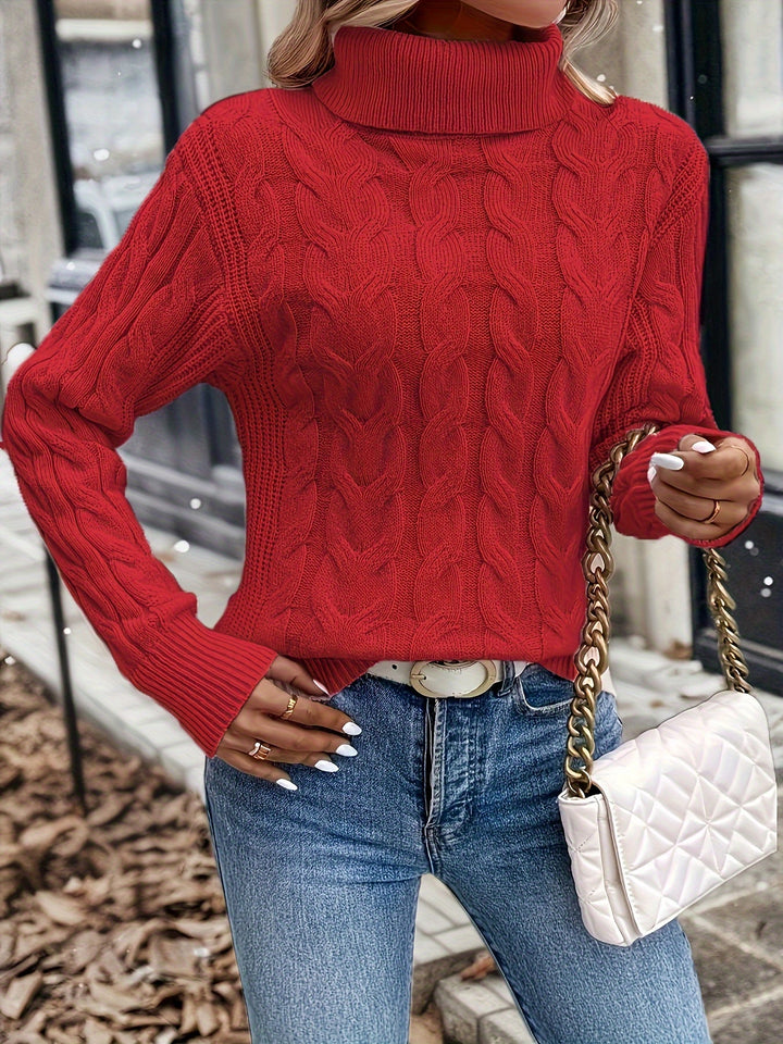 Celeste | Cozy Cable-Knit Turtleneck Jumper