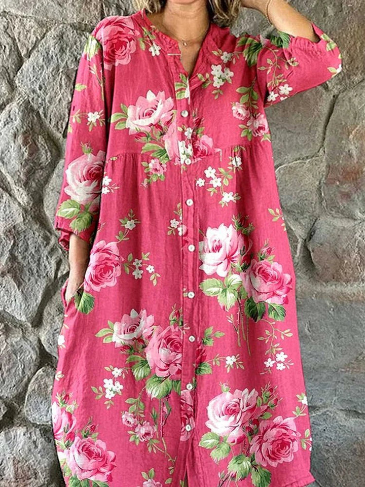 Maddie | Stylish Oversized Art Floral Dress