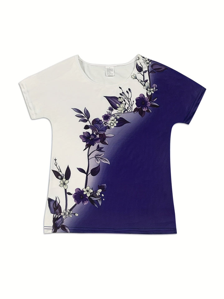 Lucille | Floral Round-Neck Top