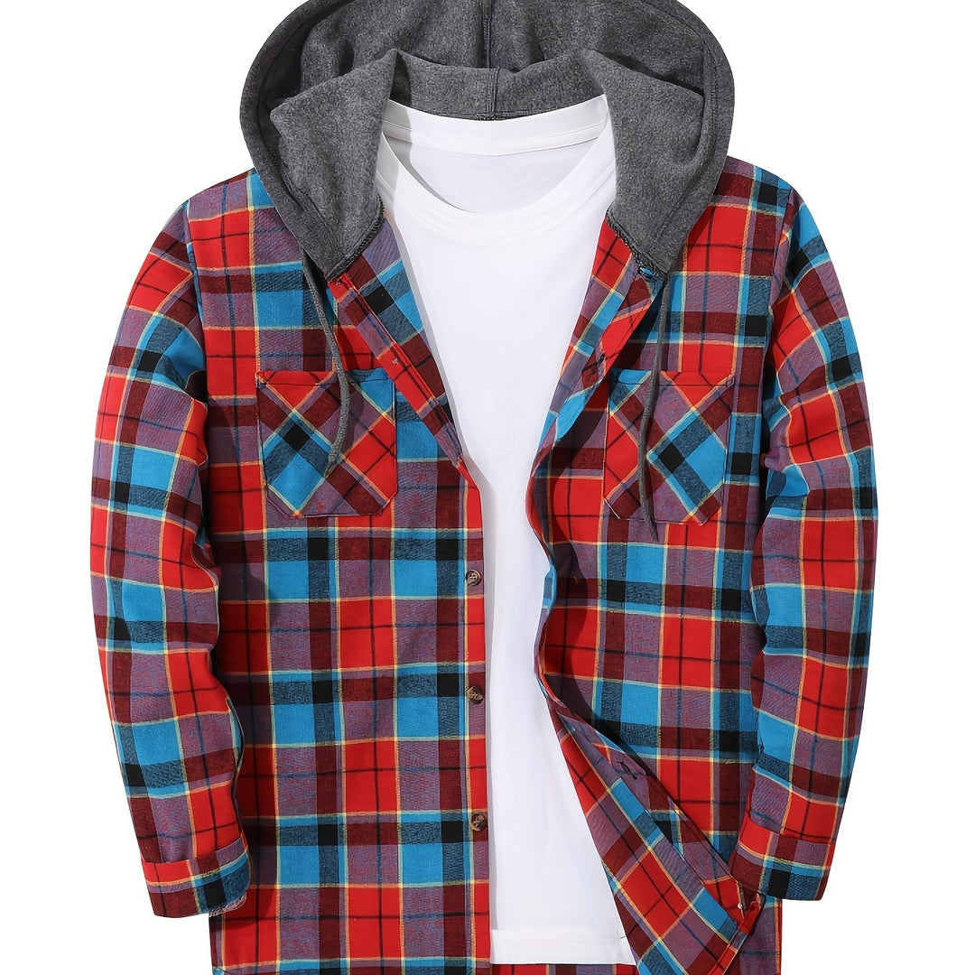 Braxton | Checked Hooded Shirt