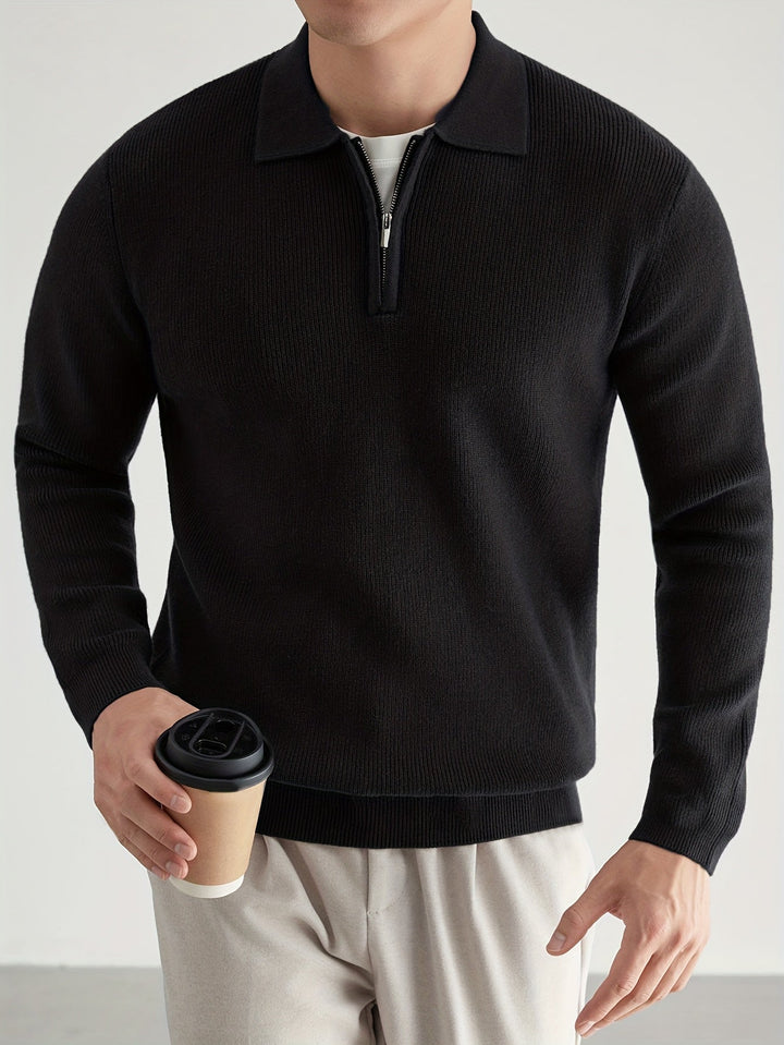 Donovan | Refined Quarter-Zip Polo Jumper