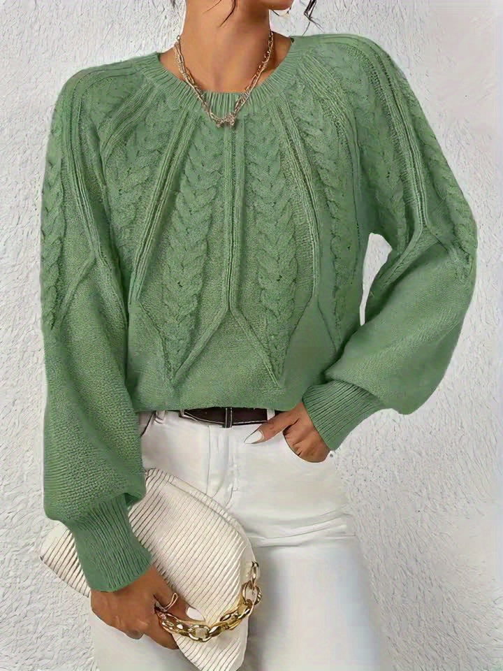 Cassidy | Cable-Knit Round-Neck Jumper