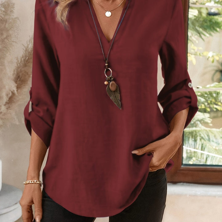 Corinne | Refined V-Neck Blouse