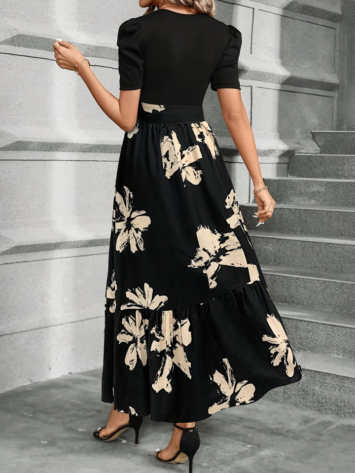 Felicity | Flowing Puff-Sleeve Maxi Dress