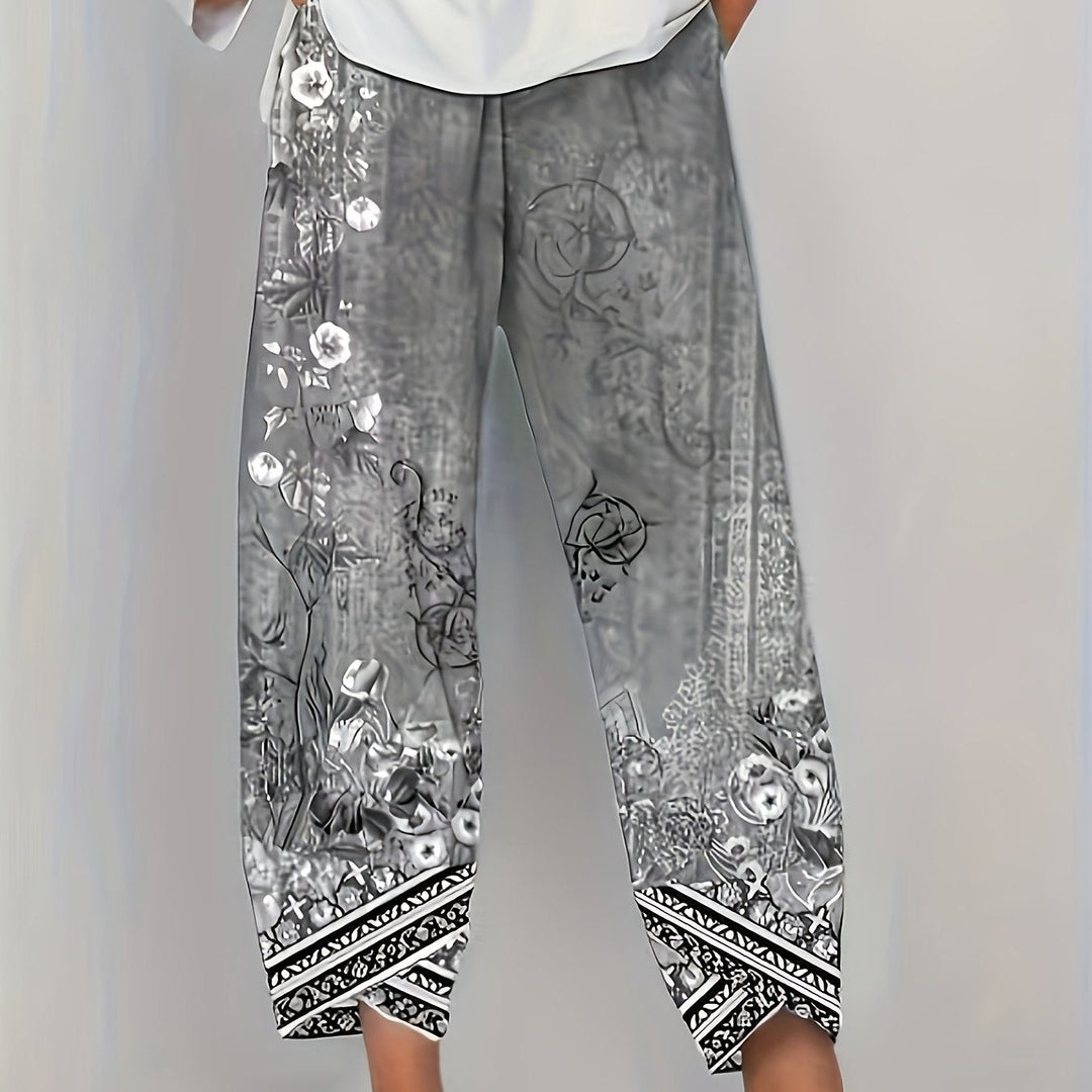 Meredith | Botanical Cropped Trousers
