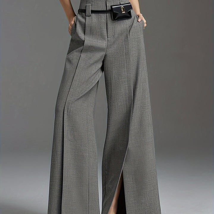 Lorraine | Wide-Leg Slit Trousers