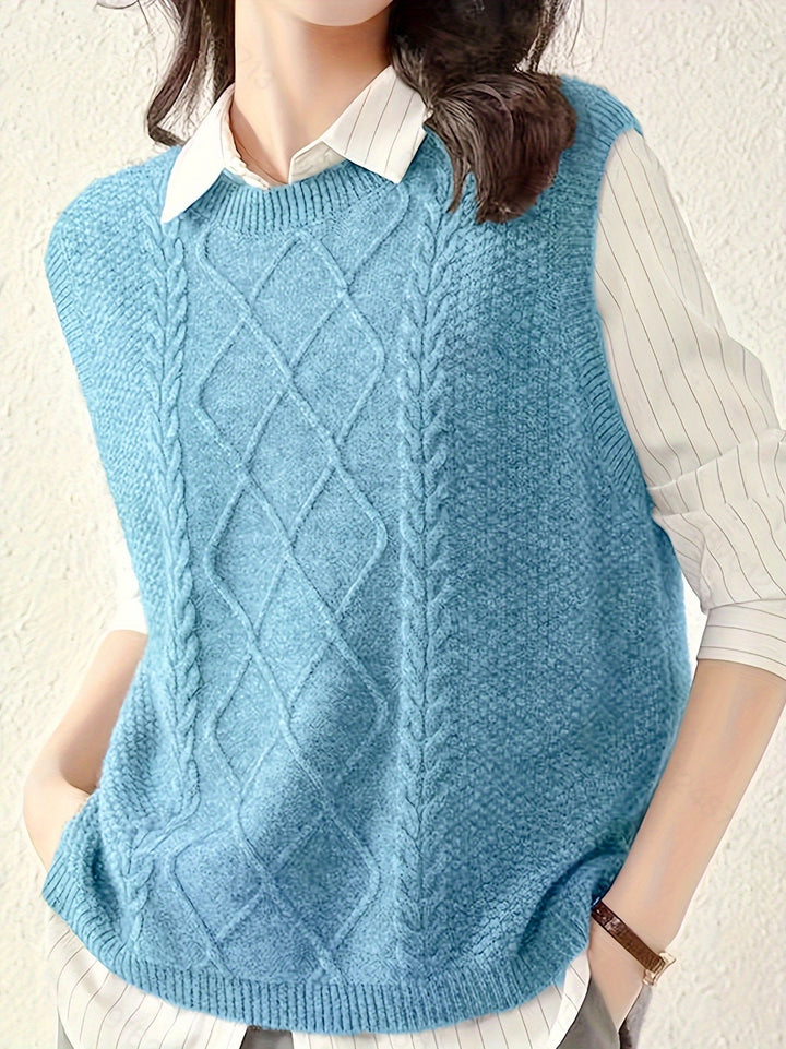 Brooke | Cable-Knit Jumper Vest