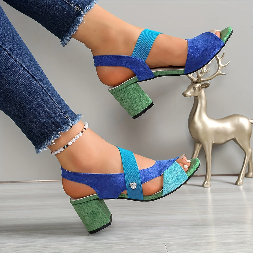 Elara | Classic Cross Strap Comfort Heels
