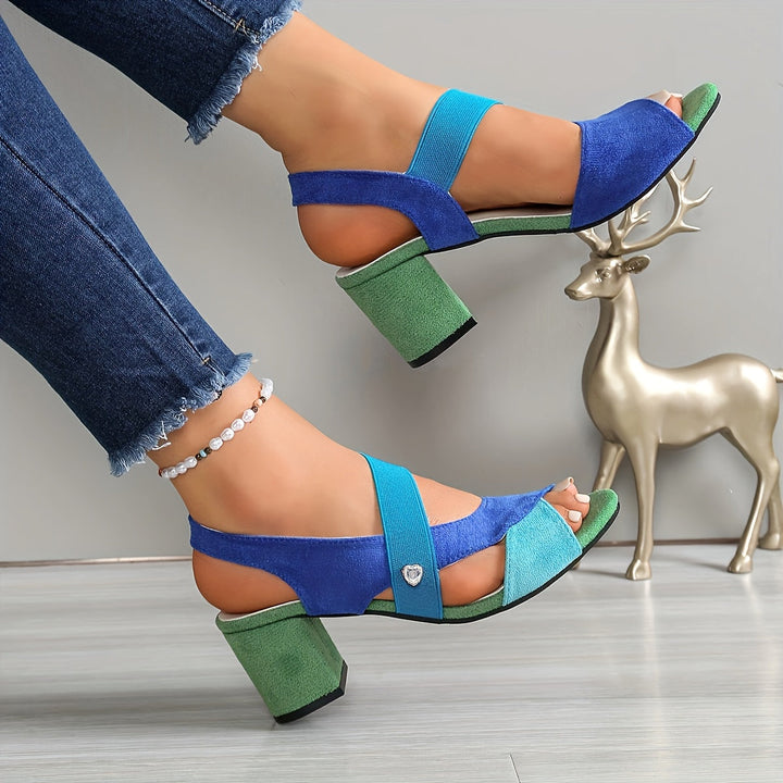 Elara | Classic Cross Strap Comfort Heels