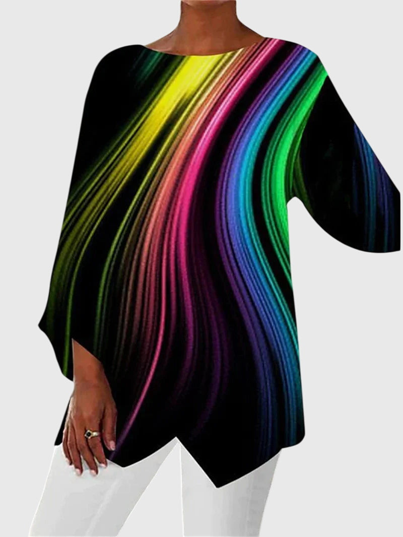 Kathleen | Shimmer Butterfly Long-Sleeve Top