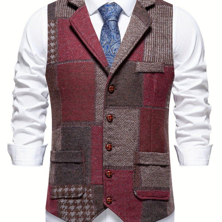 Tobias | Patchwork Tailored Waistcoat
