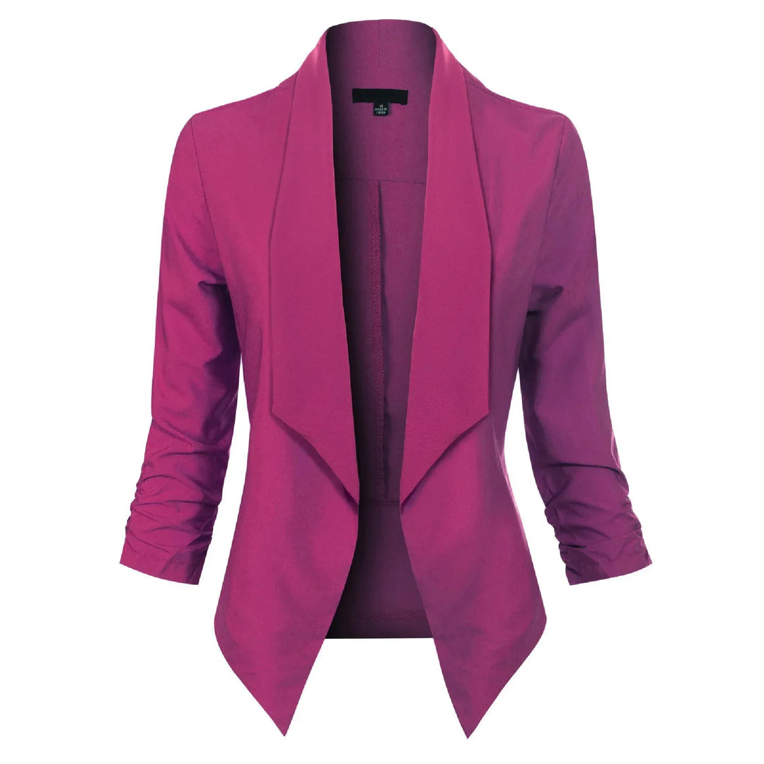 Penelope | Open-Front Draped Blazer